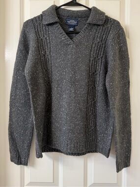 Sonoma -  Charcoal Gray V-Neck Cable Knit Sweater - NWT!